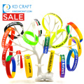 Wholesale bulk cheap custom eco friendly color filled logo printing rubber bracelet glow silicone wristband